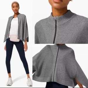 Lululemon Cashmere Poncho Wrap Grey Oversized Softer Still Size XS / S K…